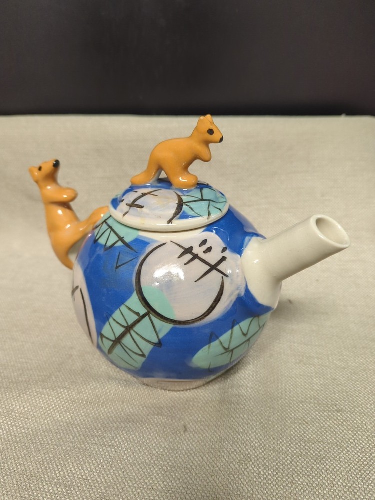 Artisan Teapot w/ Kangaroos - Signed