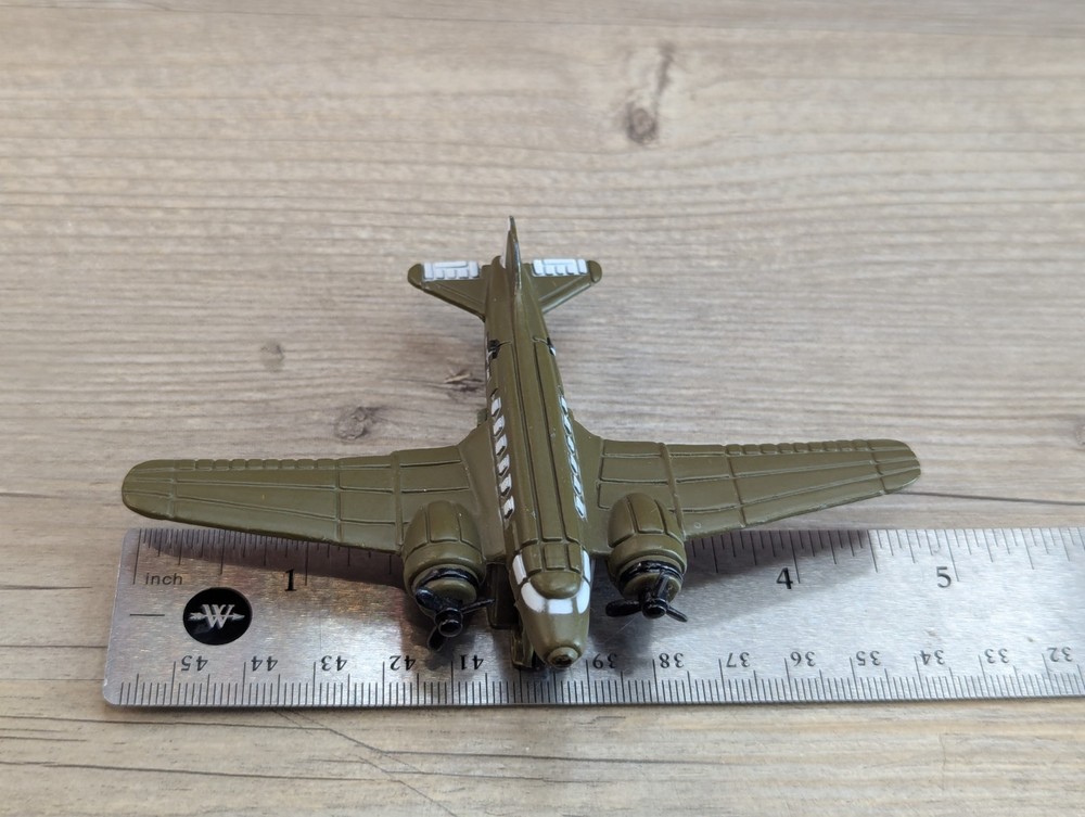 Dakota C-47 Skytrain Pull Back Model Plane Diecast 3.5" x 5"