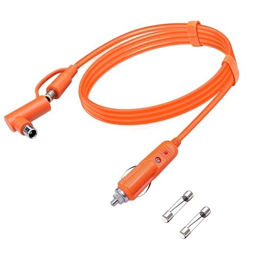 12V/24V Car Charging Cable for Portable Power Stations - 20FT, Compatible with E