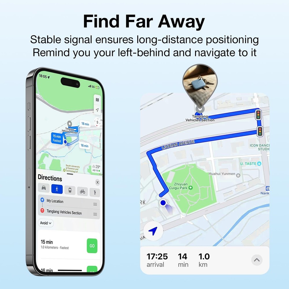 OTIC Dual-System Bluetooth Tracker Tags 4 Pack, Waterproof Item Finder Locato...