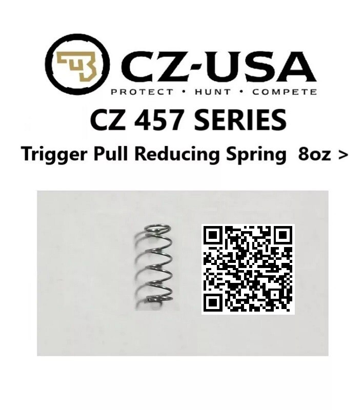 CZ 457 Series Rifles, COMPETITION Trigger Pull Reducer Spring 8oz+, ALL CALIBERS