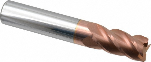 Accupro 1/2" Diam 4 Flute Single End Solid Carbide 0.02" Corner Radius End Mi...