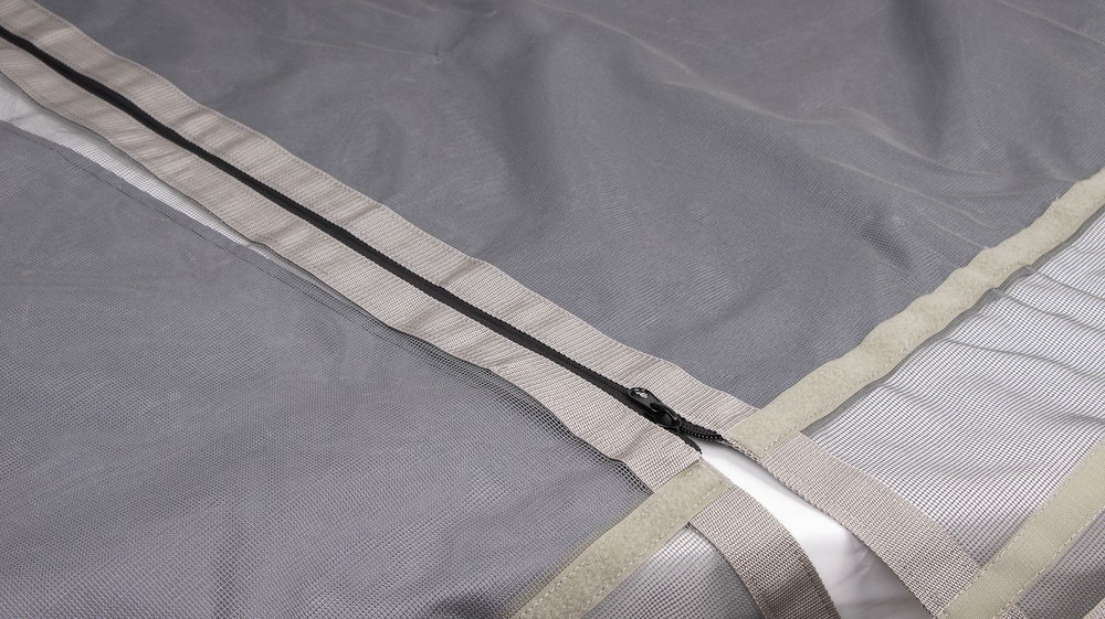 Toy Hauler Screen Door for Steel Frame Ramp Doors Up to 90 inch Tall with tape