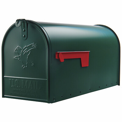 Gibraltar Mailboxes E1600GAM Elite Post-Mount Mailbox, Large, Green Steel -