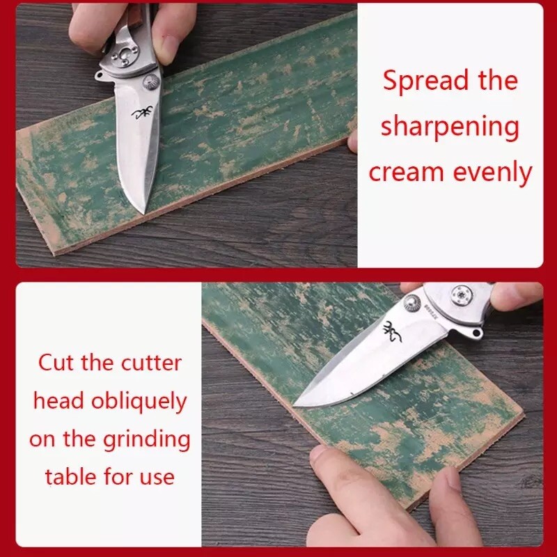 3PC Leather Strop Sharpening Abrasive Polishing Compound Balm Paste Leather Tool
