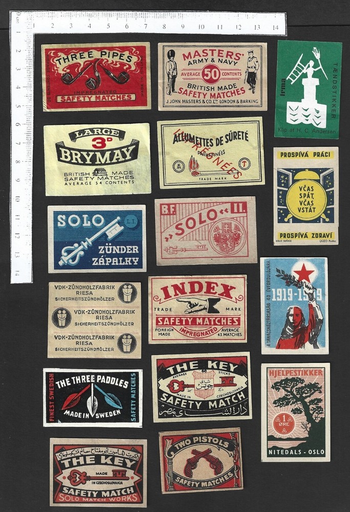 VINTAGE matchbox labels- Worldwide (41)