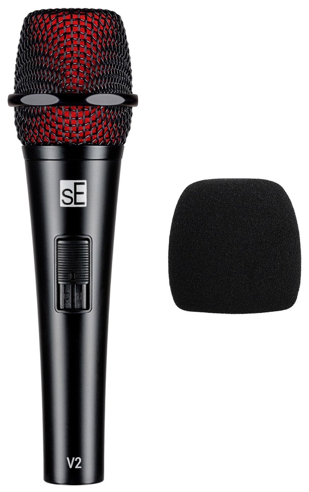 Se Electronics V2 SWITCH XLR Dynamic Microphone w/XLR to XLR Cable+Windscreen