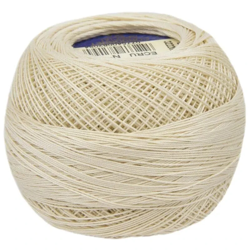 DMC Cordonnet Crochet Cotton Thread - Size 60 Ecru - 324 Yard Ball