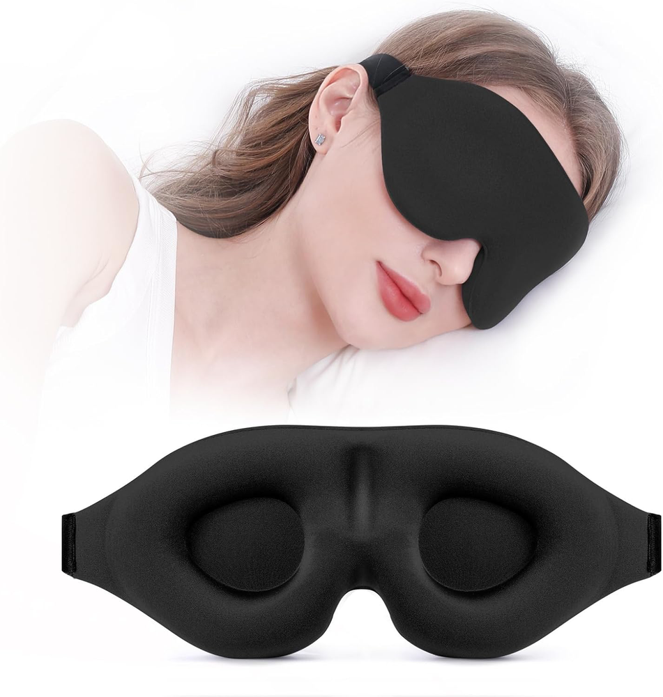 YIVIEW Sleep Mask for Side Sleeper, Complete Light Blocking 3D Sleeping Eye Soft