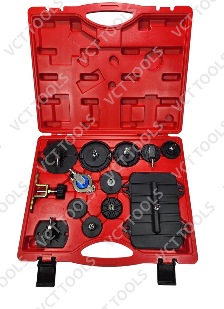 VCT 12PC BRAKE BLEEDER ADAPTER SET MASTER CYLINDER BLEEDER KIT FOR MOST VEHICLES