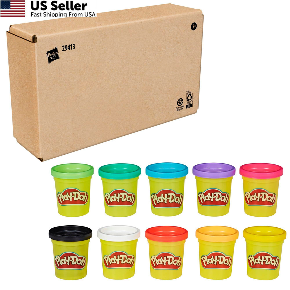 Play Doh Modeling Compound 10-Pack Case of 10 Count(Pack 1), Multicolor