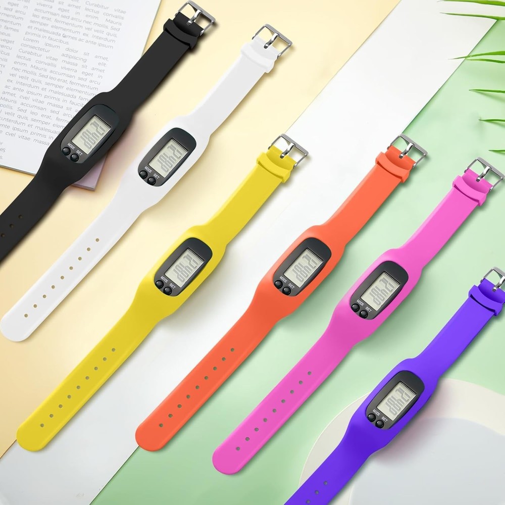 Pedometer for Walking Steps and Miles Pedometer Watch Silicone Steps Tracker ...