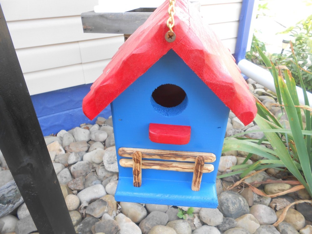 Florida Marlins Baseball Wood Handmade Birdhouse