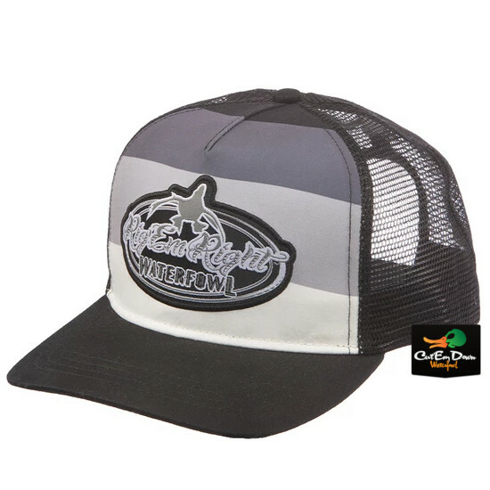 NEW RIG'EM RIGHT WATERFOWL STRIPE FRONT TRUCKER HAT
