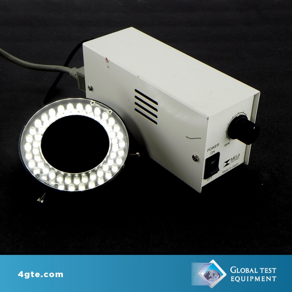 Meiji Techno MA964 LED Ring Light Illuminator – 60 LED Array – Rheostat Dimming