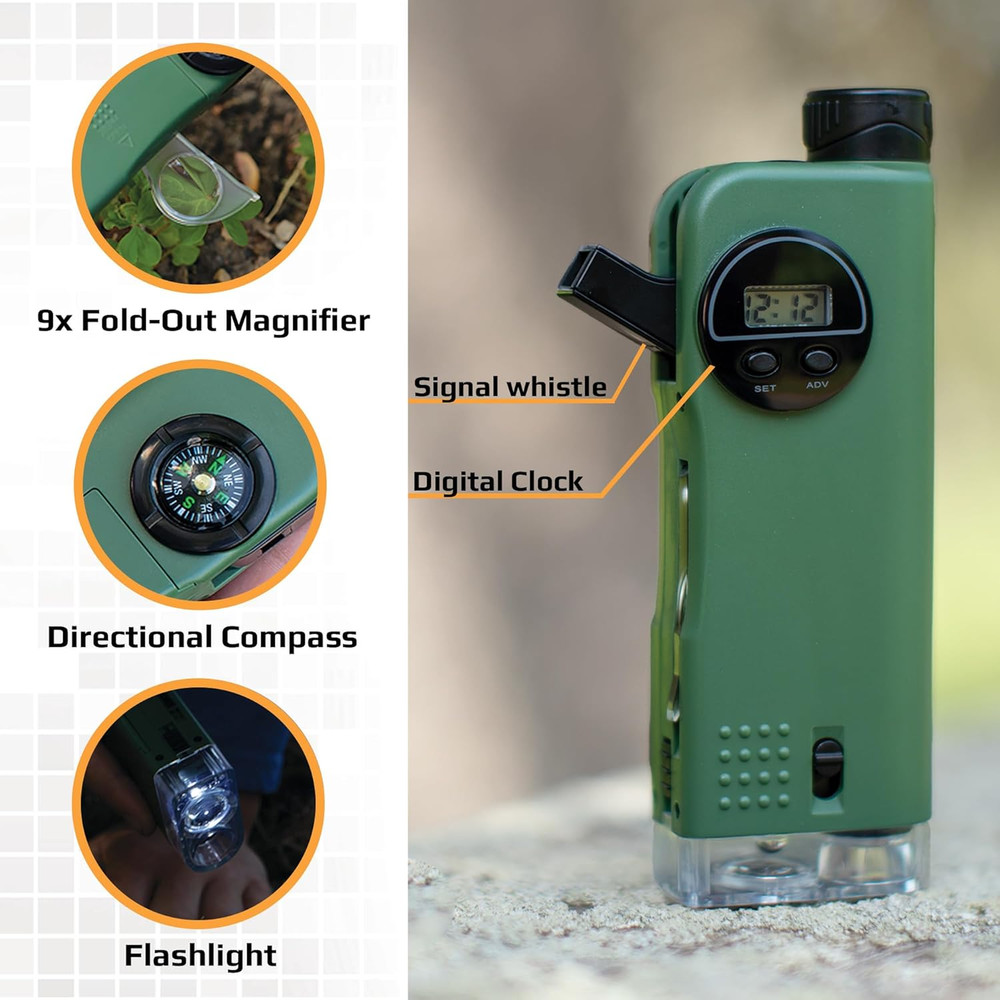 X-Scope Kids 7 Function Multi Purpose Optical Pocket Tool with 30x Microscope...