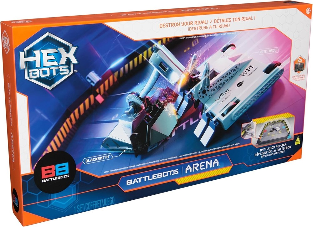 HEX BOTS BattleBots Arena Bite Force & Blacksmith, Remote Control Robot Toys