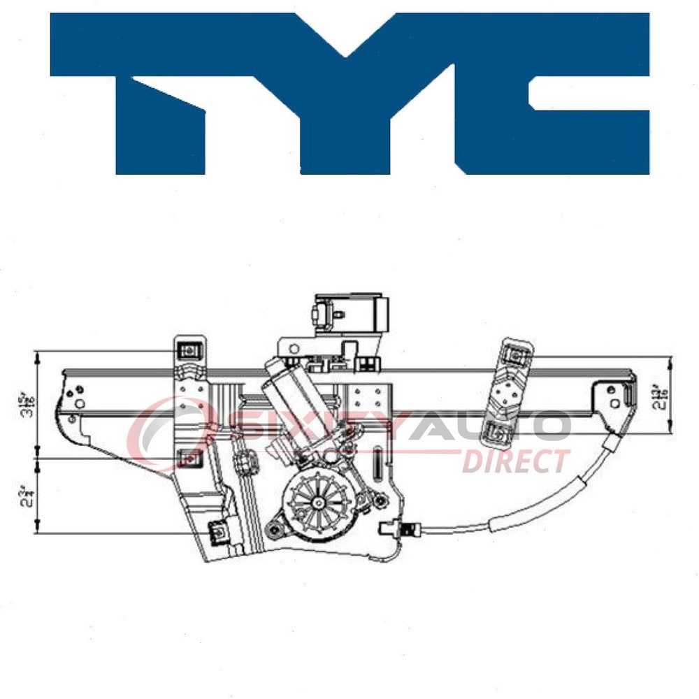 TYC Front Left Power Window Motor & Regulator Assembly for 2006-2011 Buick ti