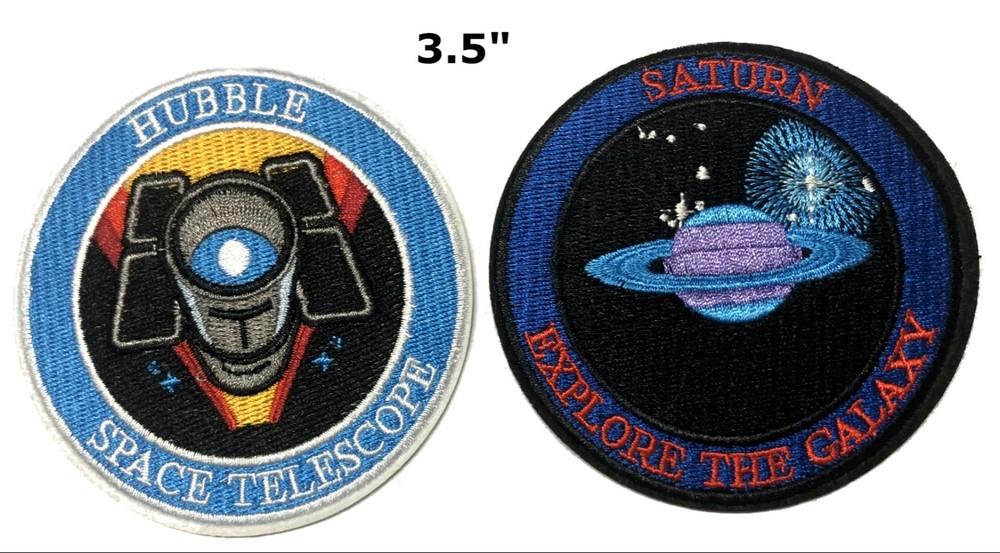 SOLAR SYSTEM Patch Embroidered Iron-on Applique Space Badge Souvenir 2 Pcs