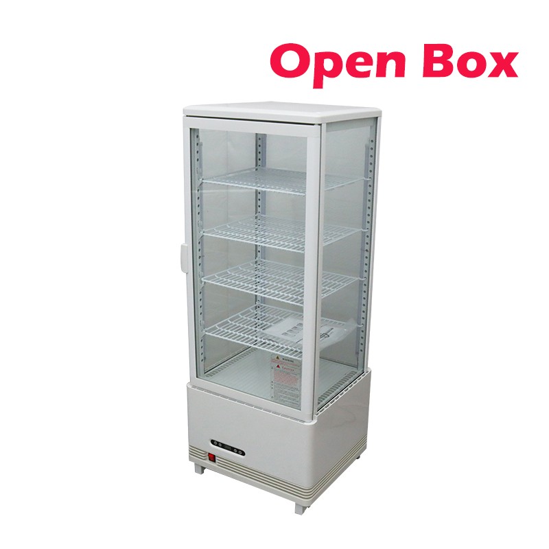 Open Box! 110V Cake Display Case Vertical Bakery Showcase Interior LED Lighting