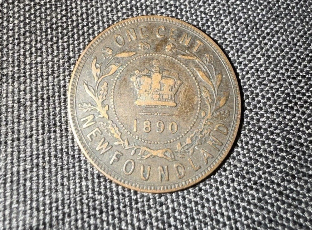 1890 Newfoundland Large Cent  Nice Red/Brown Surfaces