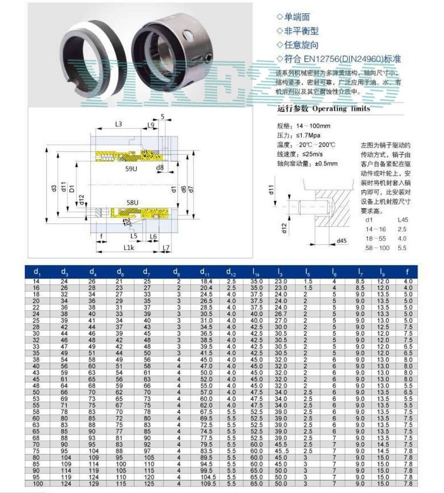 FOR Mechanical seal ring 59u-43