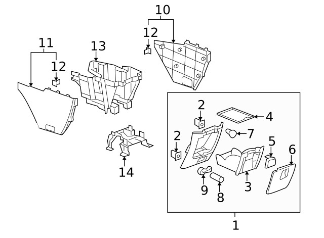 Genuine GM Compartment 15119273