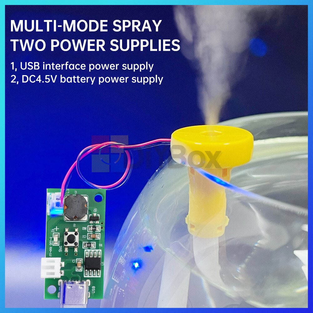 DIY Ultrasonic Mist Maker Atomizing Module Humidifier Circuit Board Type-C DC5V