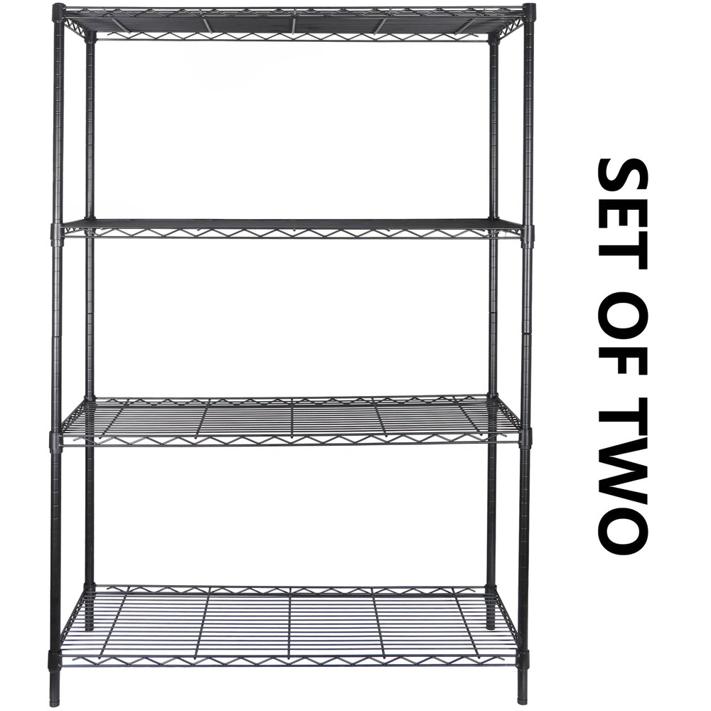 2x4-Shelf Metal Wire Shelving Rack Shelf Adjustable Heavy Duty Storage Organizer