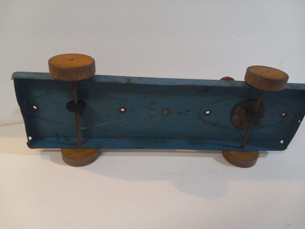 Vintage Tin and wooden Pull/Push Toy
