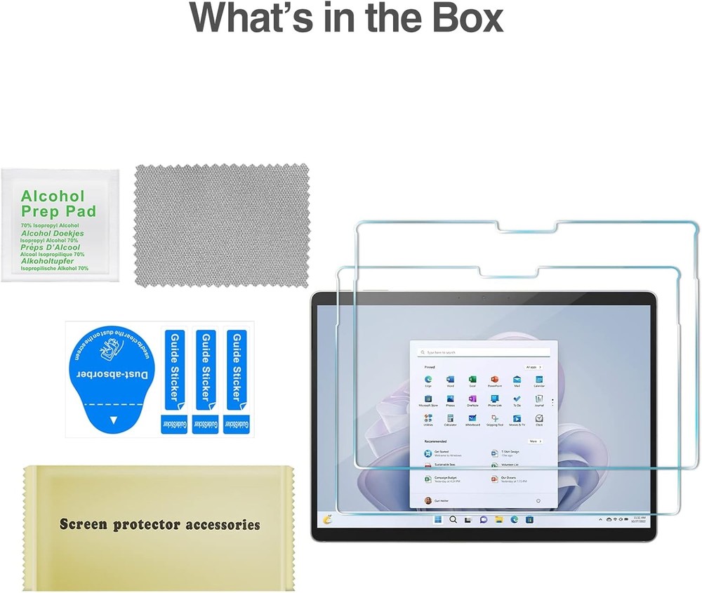 ProCase 2 Pack Screen Protector for Surface Pro 11/10/9 13 inch; Clear