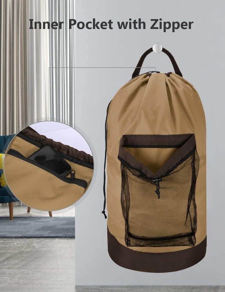 Backpack Laundry Bag, Laundry Backpack with Shoulder Straps