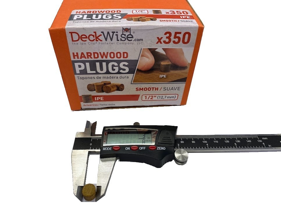 Deckwise Ipe Plugs, 3/8" diameter, 350 Smooth Plugs- Mislabeled box discounted