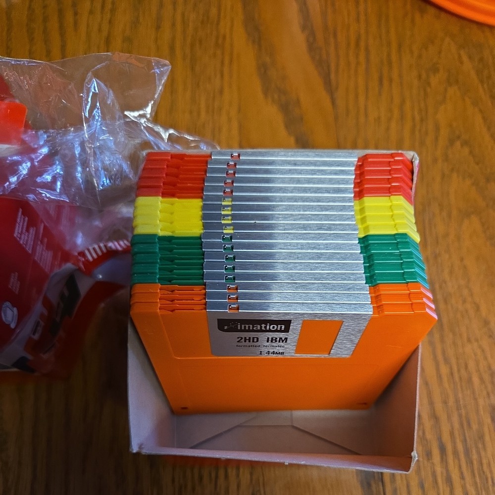 Imation Rainbow Diskettes 2HD 1.44MB 3.5" Floppy Disks, open pack 42-Pack