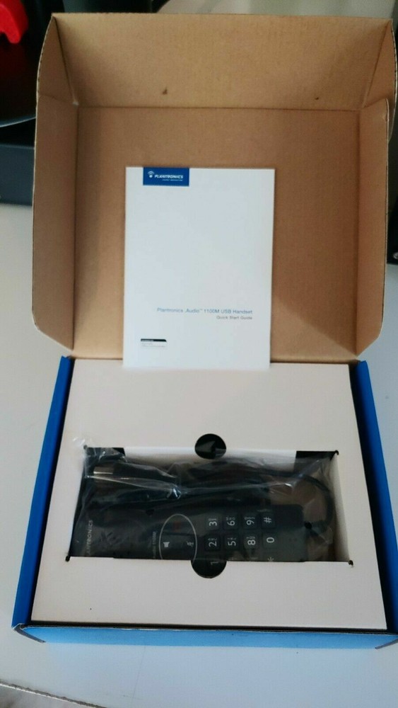 Plantronics Audio 1100M Computer USB Handset for Microsoft Lync & MOC New In Box