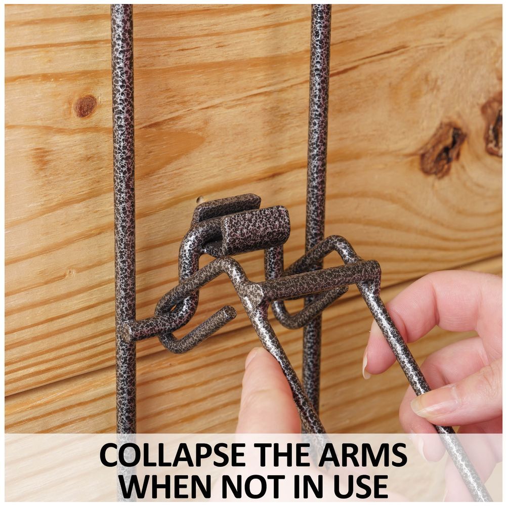 Easy-Up Pro Fold Down Hat Can Rack | Portable & Space-Saving | Color Gray