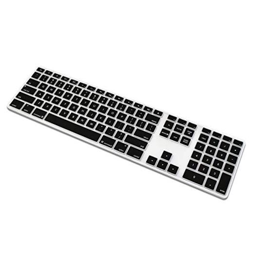 Keyboard Cover Skin for Apple Wired USB Keyboard with Numeric Keypad Black
