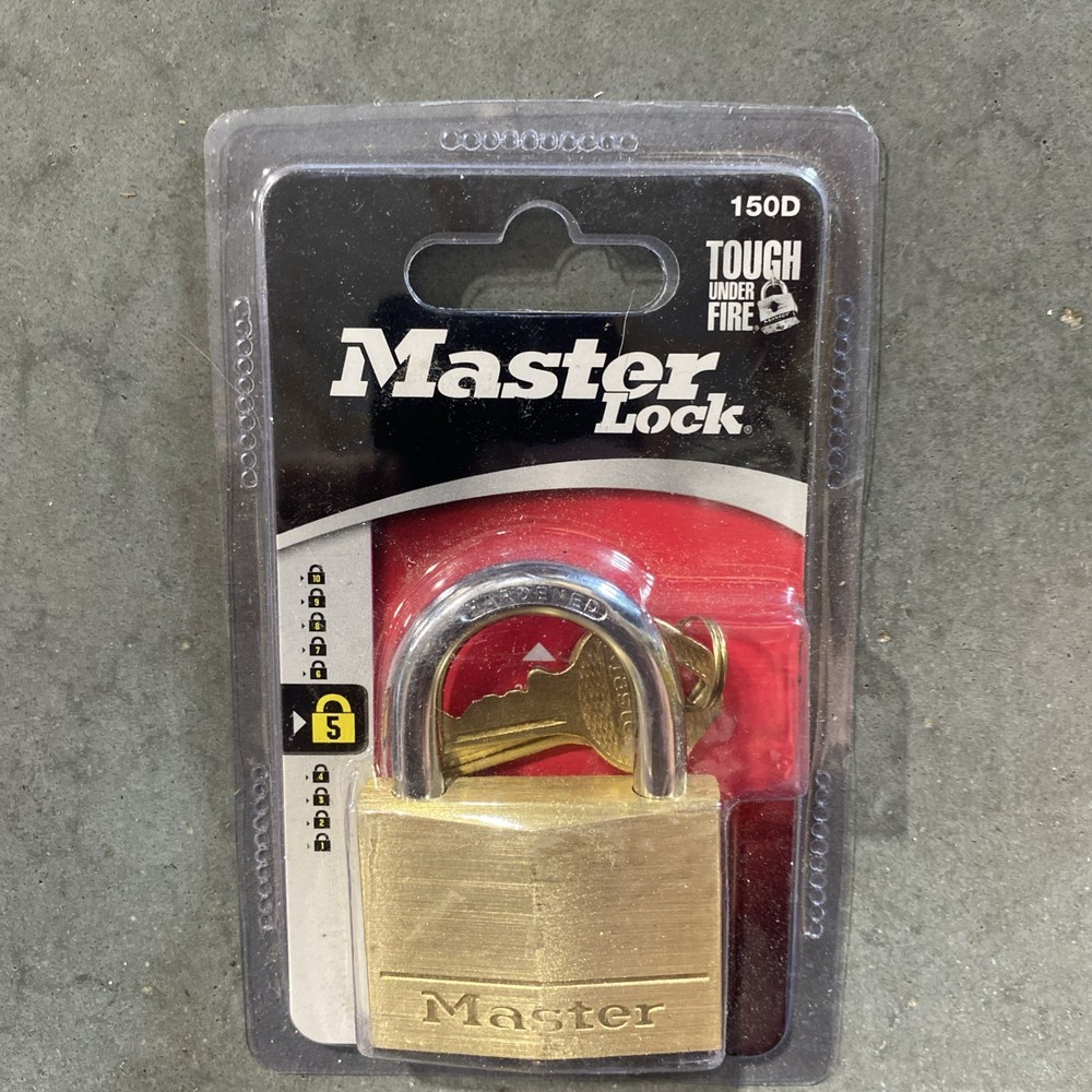 Master Lock Tough Under Fire 150D 2in Wide Solid Brass Body Security Padlock