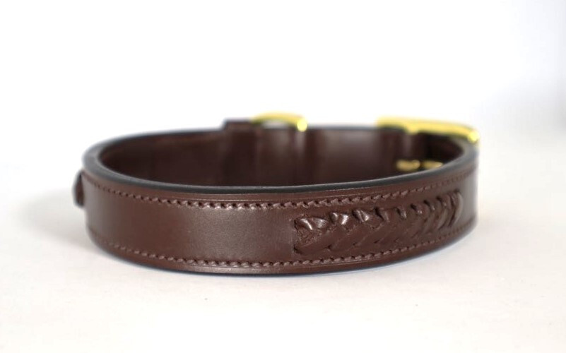 KL Select Braided Leather Dog Collar