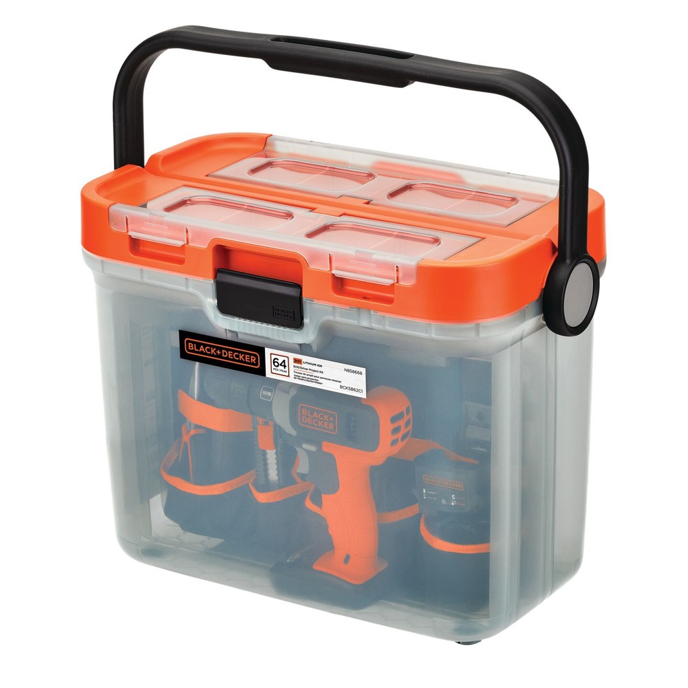 BLACK+DECKER 20V MAX* Drill Hand Tool and Accessory Home Project Kit- BCKSB62C1