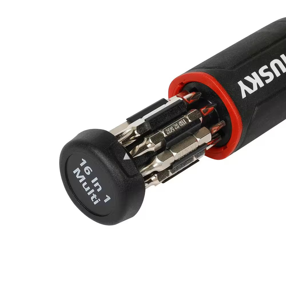 Ratcheting Pivot Head Screwdriver (16-Piece)