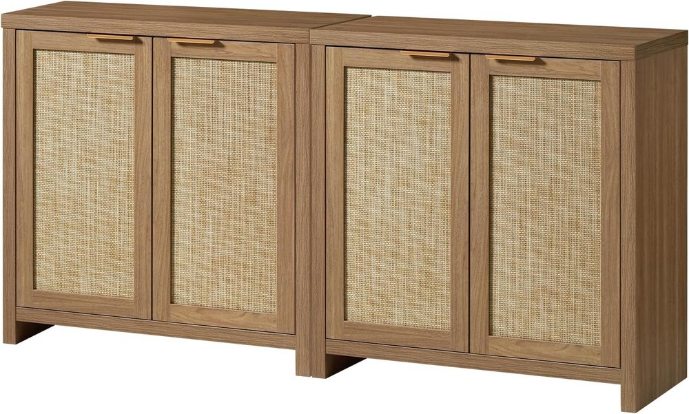 Hpstead Stora Sideboard Cabinet with Rattan Doors and Adjustable