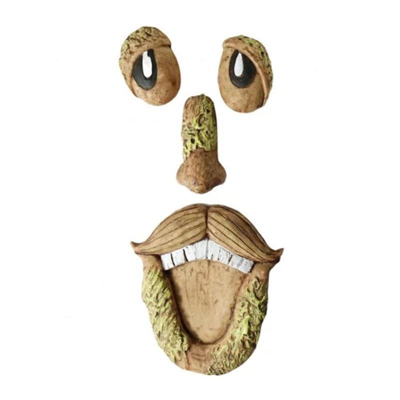 Tree Faces Decor Old Man Tree Hugger Bark Ghost Face for Halloween Easter Garden