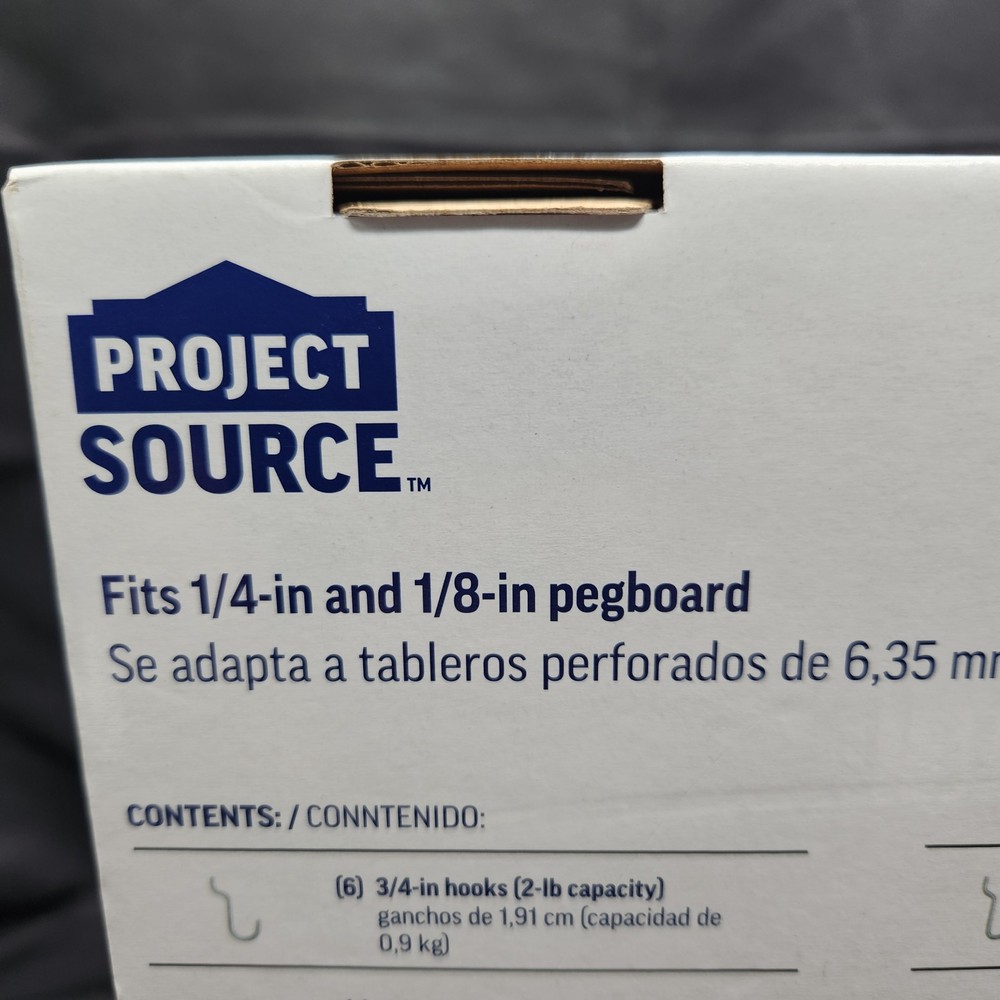 Project Source Pegboard Organizer Kit 43 Pc Tool Storage Hooks Hangers Garage