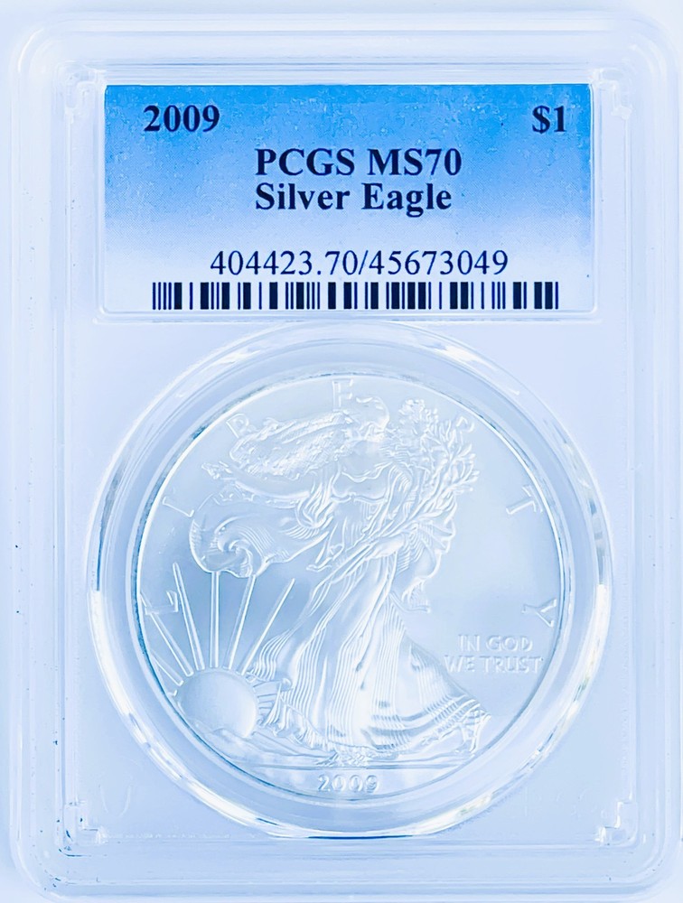 2009 SILVER EAGLE PCGS MS70