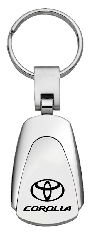 Toyota Corolla Tear Drop Key Ring (Chrome)