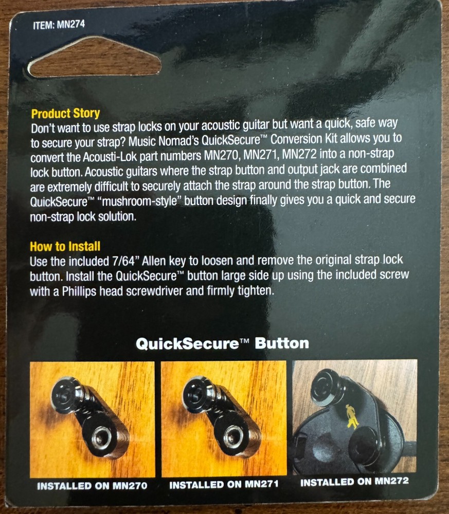 MusicNomad Acousti-Lok QuickSecure Conversion Kit (TWIN PACK) Bundle MN274