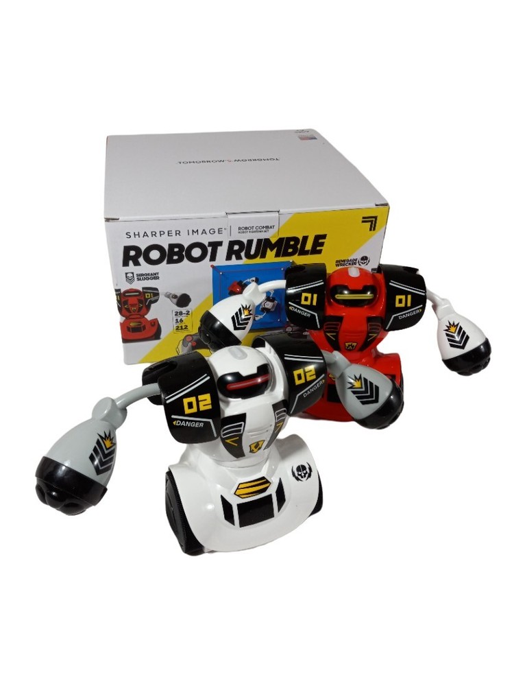 Sharper Image Remote Control Robot Combat  2pk Color: White & Red  6+  NEW