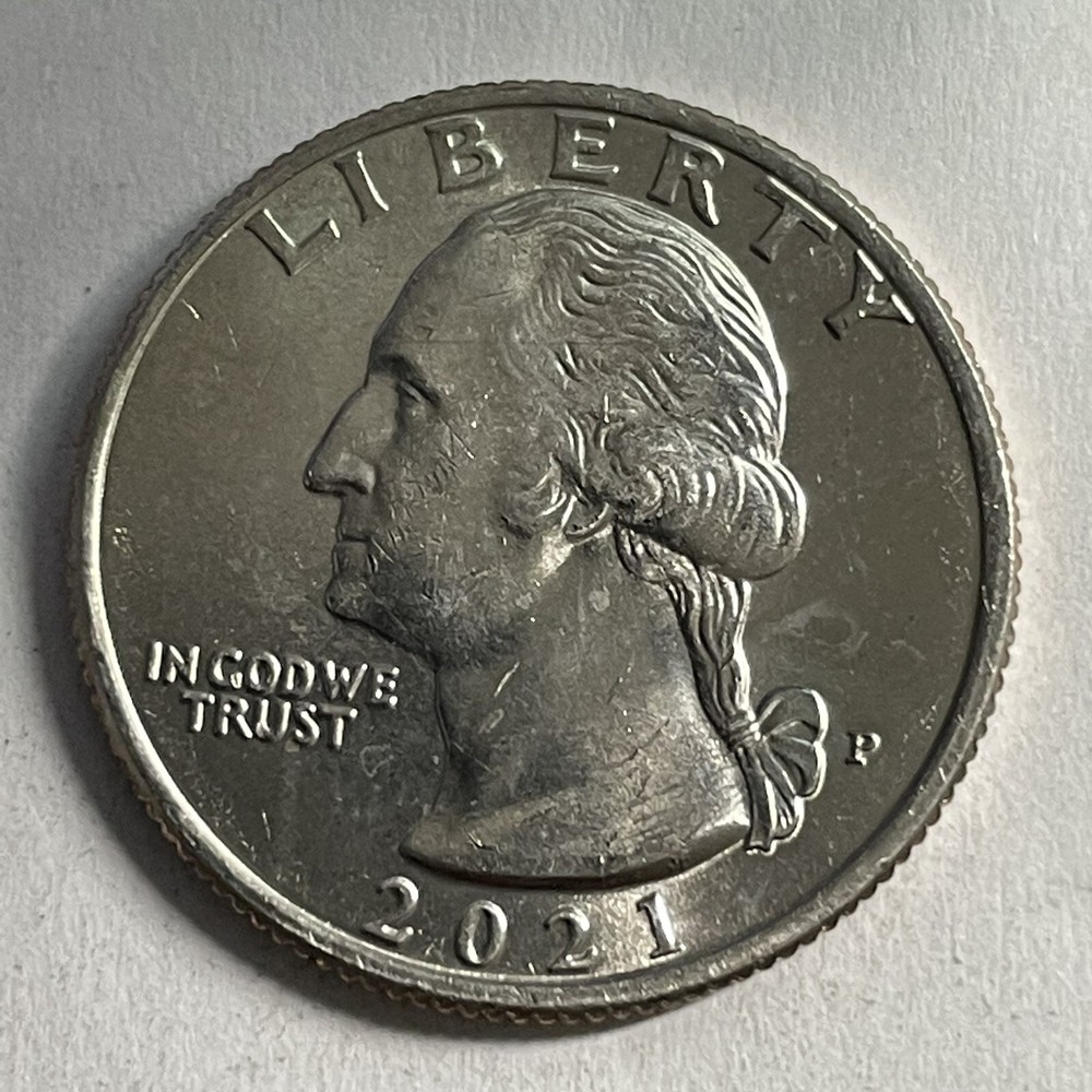 2021 P Washington Quarter Reverse Die Clash Error Coin