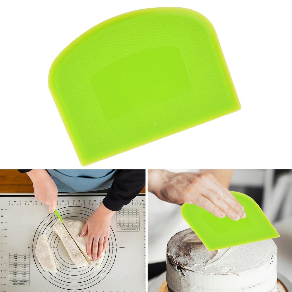 Bowl Spatula & Bench Scraper Flexible Plastic Multipurpose Kitchen Pastry Tool